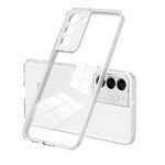 Per Samsung Galaxy S22 + 5G 3 in 1 Custodia per telefono con cornice per PC a colori in TPU trasparente (bianco)