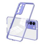 Per Samsung Galaxy S22 + 5G 3 in 1 Custodia per telefono con cornice per PC a colori in TPU trasparente (viola)