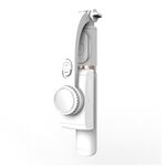 Q08 stabilizzatore cardanico Bluetooth telecomando treppiede selfie stick (bianco)