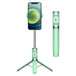 Treppiede per selfie con telecomando Bluetooth (verde)