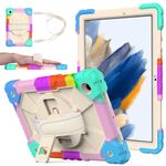 Per Samsung Galaxy Tab A8 10.5 2021 X200 Robot a colori a contrasto Custodia in silicone + PC Tablet (blu colorato)