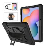 Per Samsung Galaxy Tab S6 Lite P610 Robot a colori a contrasto Custodia in silicone + PC Tablet (nero)