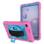 Per Samsung Galaxy Tab A 8.4 T307 Robot a colori a contrasto Custodia in silicone + PC Tablet (rosa rossa blu)