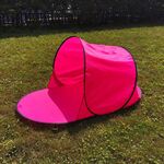 Tenda da spiaggia per tenda da sole per il tempo libero, tenda da spiaggia, colore: rosso rosa ispessito