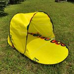 Tenda da spiaggia per tenda da sole per il tempo libero, tenda da spiaggia, colore: stampa gialla addensata