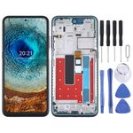 Schermo LCD TFT per Nokia X10 TA-1350 TA-1332 Assemblaggio completo con cornice (verde)