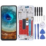 Schermo LCD TFT per Nokia X10 TA-1350 TA-1332 Assemblaggio completo con cornice (bianco)