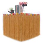 Abito da tavola hawaiano Decorazioni da tavola per bazar festivo per feste al mare, dimensioni: 276x75 cm (colore paglierino)