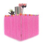Abito da tavola hawaiano Decorazioni da tavola per bazar festivo per feste al mare, dimensioni: 276x75 cm (rosa)