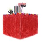 Abito da tavola hawaiano Decorazioni per la tavola del bazar festivo per feste al mare, dimensioni: 276x75 cm (rosso)