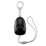 BJY-08 Allarme di autodifesa per donne con doppio LED luminoso da 130 dB (nero)