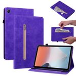 Per OPPO Pad Air Skin Feel Custodia per tablet in pelle con cerniera in tinta unita (viola)