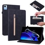 Custodia per tablet in pelle con cerniera in tinta unita Realme Pad X Skin Feel (nera)