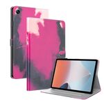 Per OPPO Pad Air Custodia per tablet in pelle con motivo ad acquerello (colore bacca)