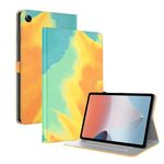 Per OPPO Pad Air Custodia per tablet in pelle con motivo ad acquerello (foglie d'autunno)