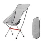 Sedia pieghevole in lega di alluminio ultraleggera portatile da spiaggia da campeggio all'aperto (grigio)