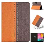 Per Samsung Galaxy Tab A 10.1 2019 T510 Custodia per tablet in pelle a tinta unita con cuciture (arancione)