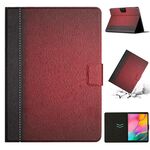 Per Samsung Galaxy Tab A 10.1 2019 T510 Custodia per tablet in pelle a tinta unita con cuciture (rosso)