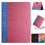 Per Samsung Galaxy Tab A 10.1 2019 T510 Custodia per tablet in pelle intelligente a tinta unita (rosa rossa)