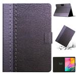 Per Samsung Galaxy Tab A 10.1 2019 T510 Custodia per tablet in pelle a tinta unita con cuciture (grigio)