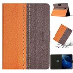Per Samsung Galaxy Tab A 10.1 T580 Custodia per tablet in pelle a tinta unita con cuciture (arancione)
