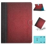 Custodia per tablet in pelle tinta unita con cuciture per tablet da 8 pollici (rossa)
