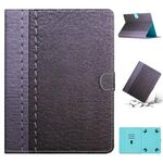 Custodia per tablet in pelle tinta unita con cuciture per tablet da 8 pollici (grigio)