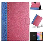 Per Samsung Galaxy Tab S6 Lite P610 Custodia per tablet in pelle tinta unita (rosa rossa)