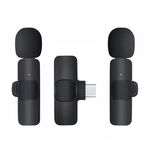 K9 2 in 1 Wireless Clip-on Auto Noise Cancelling Mini microfono dal vivo, Porta: Type-C
