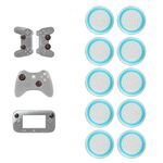 10 PCS Gamepad In Silicone Pulsante Luminoso Cap Rocker Cap Per PS5/PS4/PS3/ONE/360/PRO/serie X/S (cerchio blu trasparente)