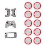 10 PCS Gamepad Silicone Pulsante Luminoso Cap Rocker Cap Per PS5/PS4/PS3/ONE/360/PRO/serie X/S (cerchio rosso trasparente)
