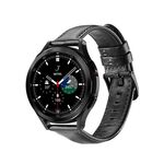 DUX DUCIS Cinturino in vera pelle da 22 mm per orologio Samsung Galaxy/Huawei/Honor/Xiaomi (nero)