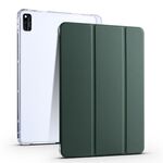 Per Honor V6 10,4 pollici 3-pieghevole TPU Custodia per tablet in pelle intelligente (verde aghi di pino)