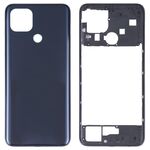Per OPPO A15/A15S/A35 Coperchio posteriore della batteria con cornice centrale (nero)