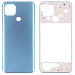 Per OPPO A15/A15S/A35 Coperchio posteriore della batteria con cornice centrale (blu)