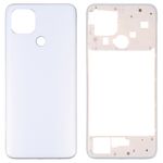 Per OPPO A15/A15S/A35 Coperchio posteriore della batteria con cornice centrale (bianco)