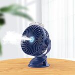 Ventola di raffreddamento stile clip da tavolo con ricarica USB, specifiche: Spray (blu)