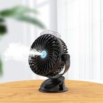 Ventola di raffreddamento stile clip da tavolo con ricarica USB, specifiche: Spray (nero)