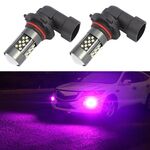 1 paio di fendinebbia a LED per auto stroboscopiche 9006 12V 7W (luce viola)