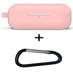 Custodia in silicone per auricolari Bluetooth da 2 pezzi per Huawei FreeBuds Enjoy Edition (rosa)