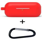 Custodia in silicone per auricolari Bluetooth 2 pezzi per Huawei FreeBuds Enjoy Edition (rosso)