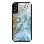 Per Samsung Galaxy S22 + 5G Custodia protettiva in vetro con motivo marmorizzato (spiaggia)