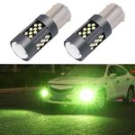 1 paio 1156 12V 7W fendinebbia a LED per auto continua (luce di calce)