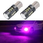 1 paio 1156 12V 7W fendinebbia a LED per auto continua (luce viola)