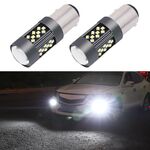 1 paio 1157 12V 7W fendinebbia a LED per auto continua (luce bianca)