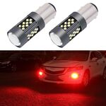 1 paio 1157 12V 7W fendinebbia a LED per auto continua (luce rossa)