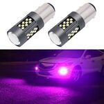 1 paio 1157 12V 7W fendinebbia a LED per auto continua (luce viola)