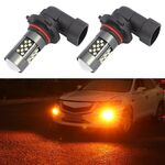 1 paio 9005 12V 7W fendinebbia a LED per auto continua (luce arancione)