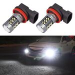 1 paio di fendinebbia a LED per auto H11 12V 7W (luce bianca)