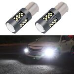 1 paio di fendinebbia a LED per auto stroboscopiche 1156 12V 7W (luce bianca)